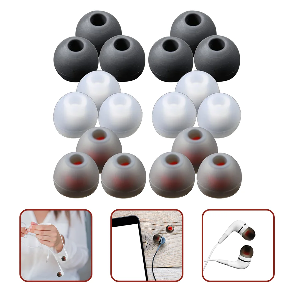 

72 Pcs Silicone Earplugs Earbud Replacement Tips Comfortable Earbuds Headset Earphone Covers Pads