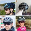 ROCKBROS Bicycle Helmet Men EPS Integrally-molded Breathable Cycling Helmet Men Women Goggles Lens Aero MTB Road Bike Helmet 6