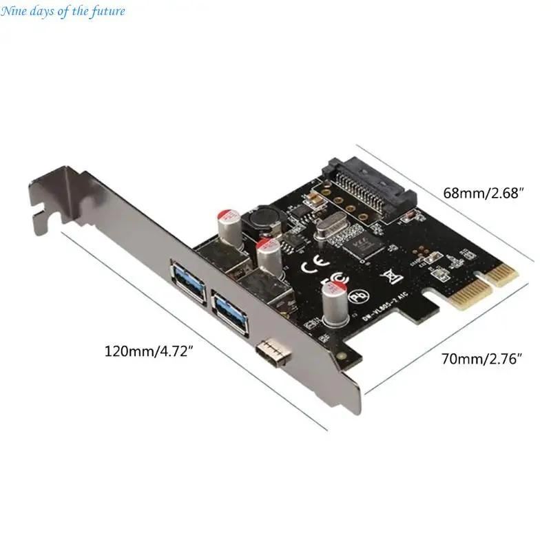 PCIE-2A1C Type C USB 3.1 확장 카드는 Pcie X16 마더보드 E65A를 지원합니다.