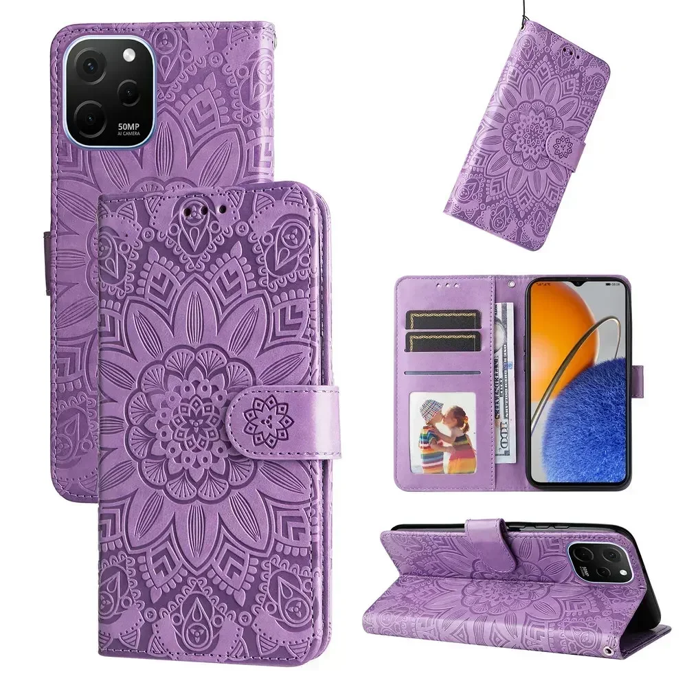 Luxury Retro Leather Wallet Case - Full Cover Book Holder