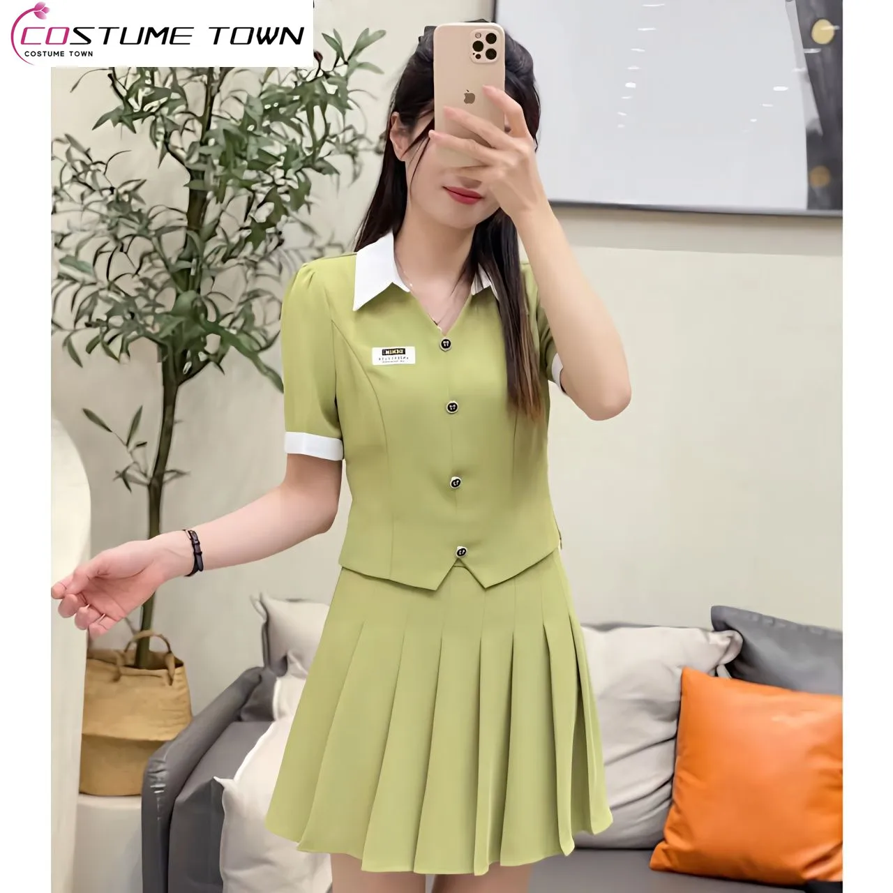 Korean Style Slim Fitting Short Sleeved Jacket Mini Pleated Skirt Two-piece Elegant Women's Skirt Set Office Professional Outfit dji professional pilots print summer men s suits fashion sportswear suits short sleeved t shirts and shorts 2 piece set