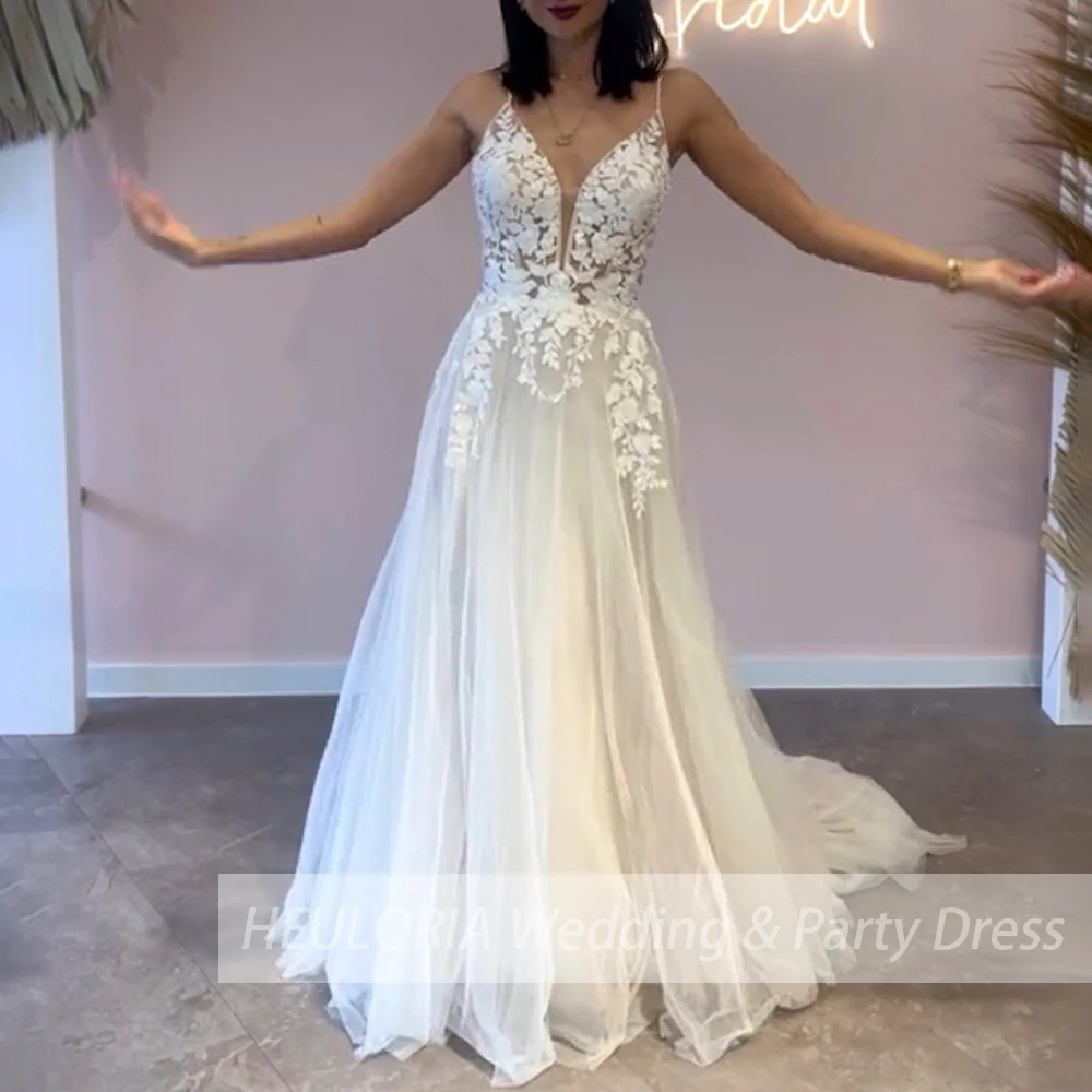 

Elegant lace beading Boho Wedding Dress bride dress plus size A line Wedding Bride Gown