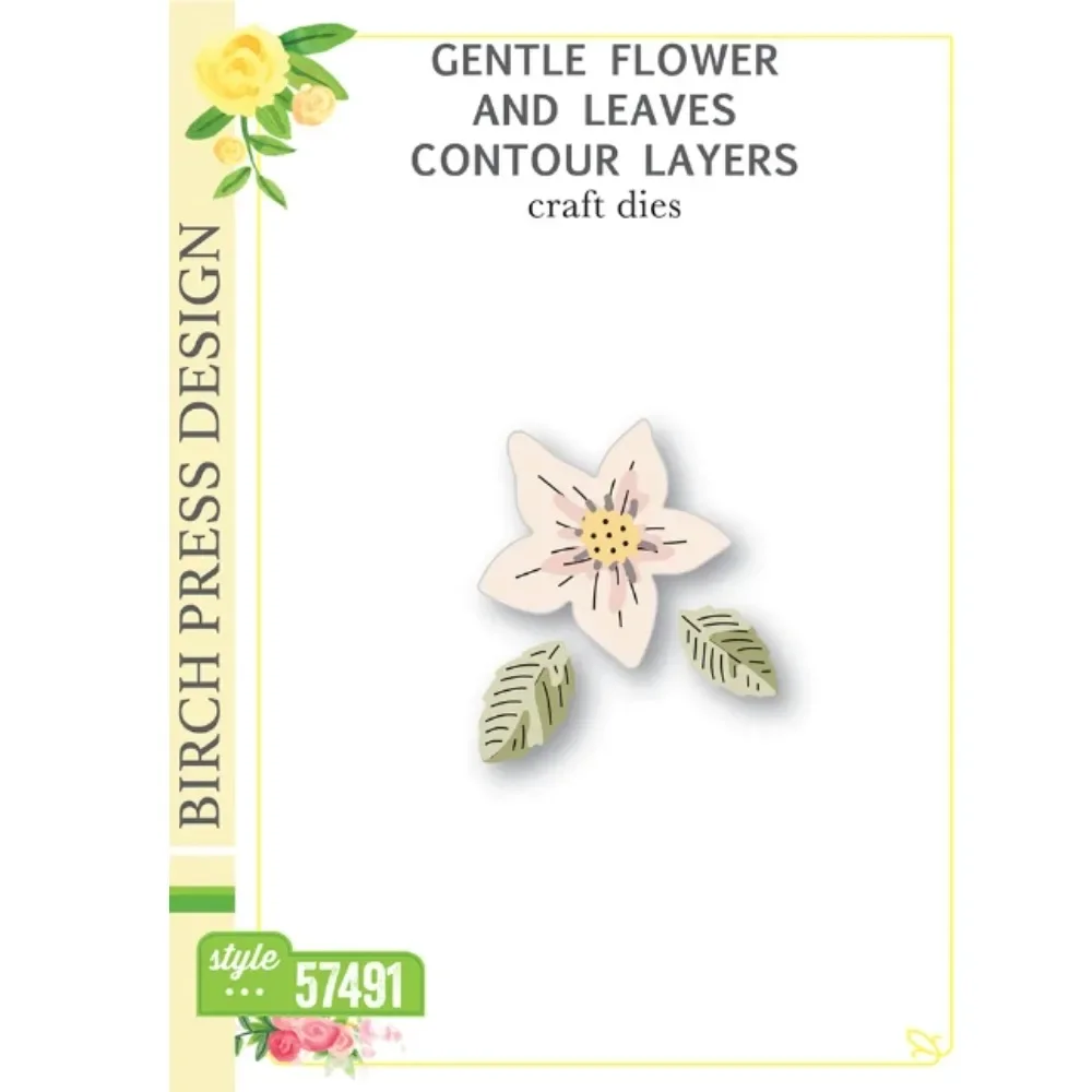 

Birch Press Design Gentle Flower and Leaves Contour Layers Cutting Die Scrapbooking DIY Decoration Craft Embossing Stencil