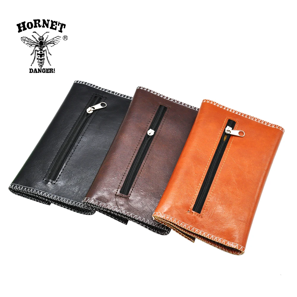 Borsa Tabak In Pelle Hornet Portable Cigarrillo Rolling Rohr Tabak Bag Case Portafoglio Punta Porta Carta Accessori Para Fumar