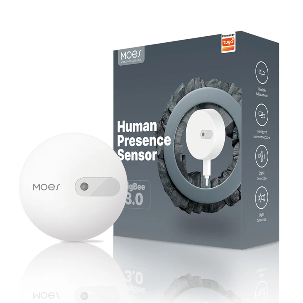ZigBee Human Body Presence Sensor with 24G Microwave Radar Smart Motion Sensor Work With Smart Life/for MOES APP Remote Control
