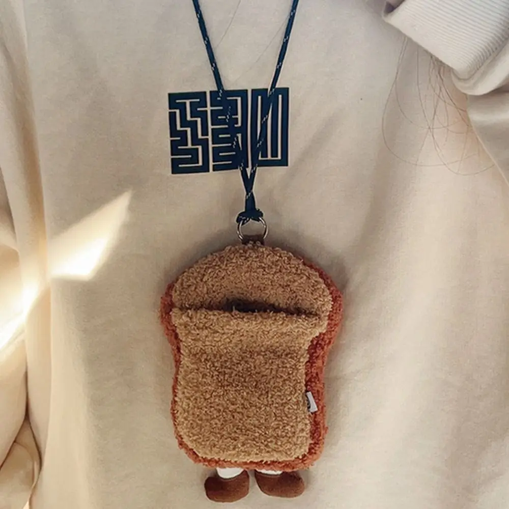 

Headphone Bag Cartoon Bread Coin Purse Korean Idol Card Holder Expression Transparent Neck Hanging Bag Small Doll Itabag Girl