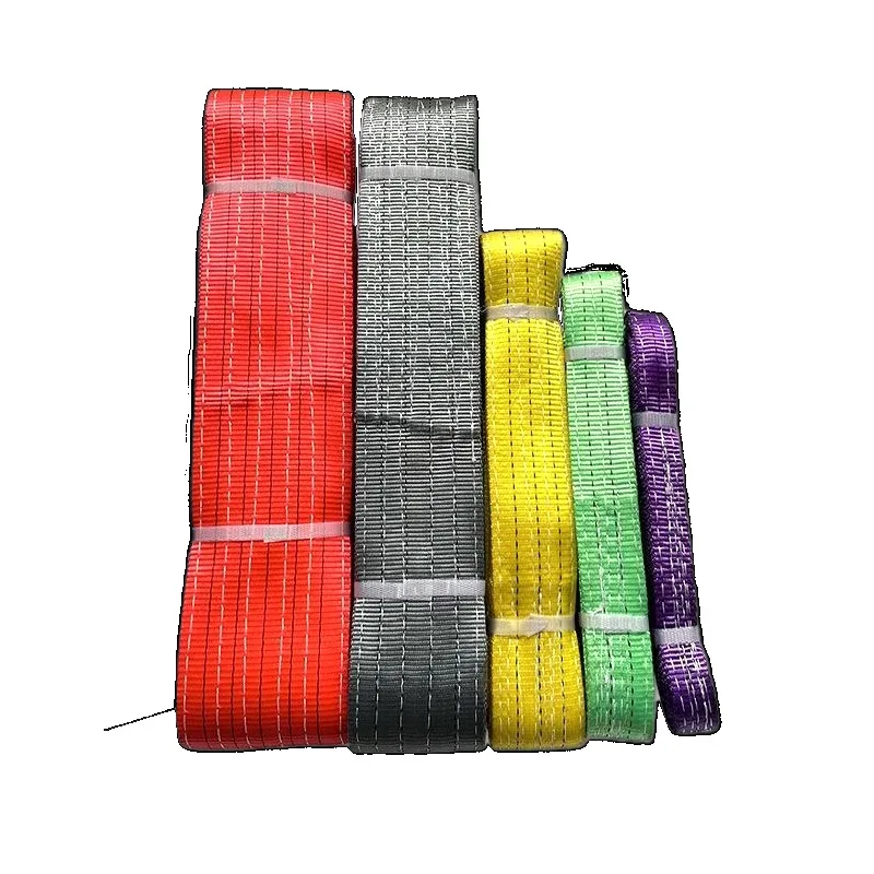 안후이 컬러 리프팅 벨트 폴리에스터 리프팅 플랫 리프팅 벨트 크레인 슬링 트레일러 슬링 3톤 4톤 5톤