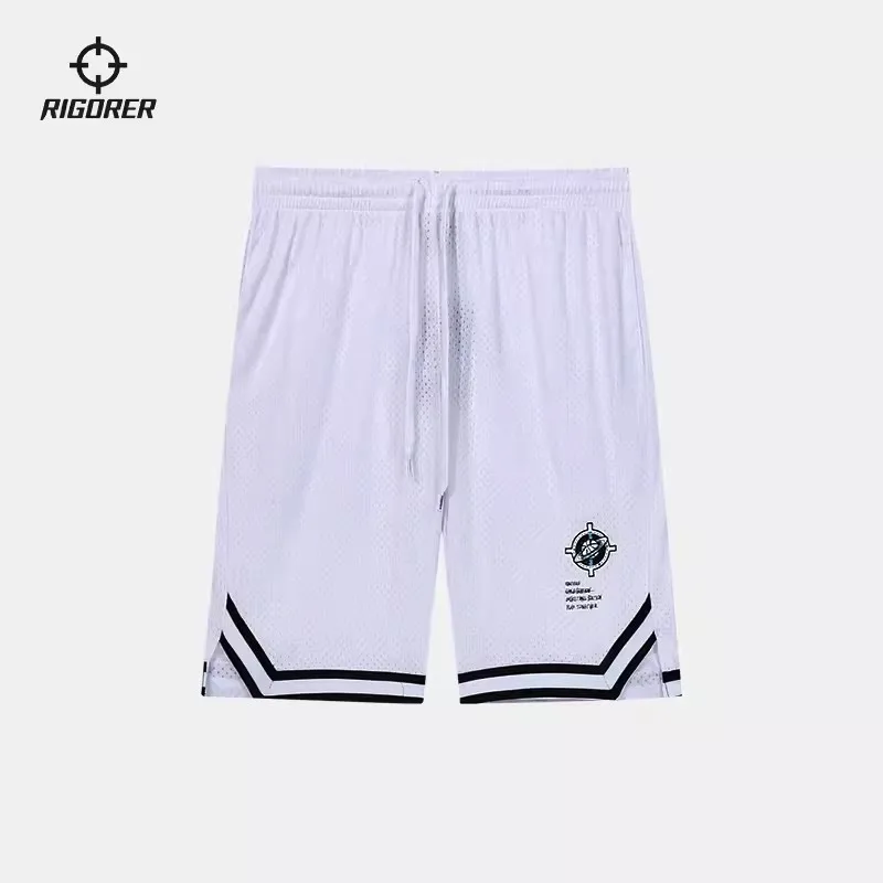 

RIGORER Basketball Pants Men's Loose Fitness Running Training Athletic Shorts Polyester Fibre Quick-dry Sport Pants Comfy Shorts