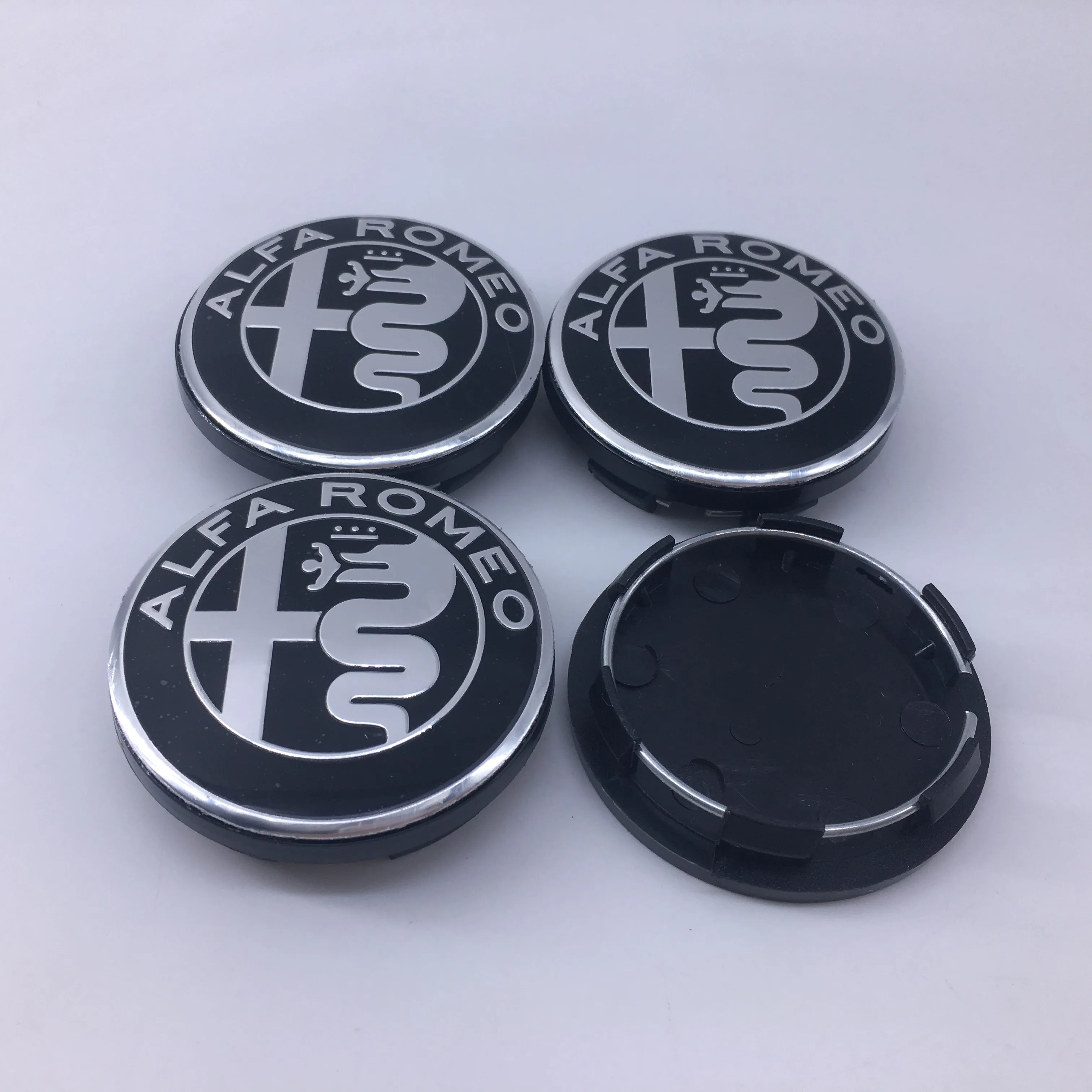 Set of 4 Premium 50MM Car Emblem Wheel Center Covers Hub Cap Stickers