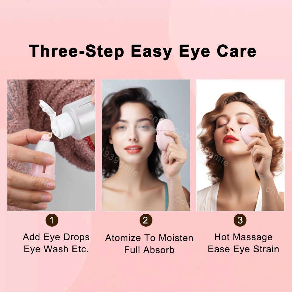 Beauty Eye Massager Device Eye Nano Sprayer Hot Compress Eye Moistening Instrument Eye Spa Anti Dark Circle Relieves Dry Eyes