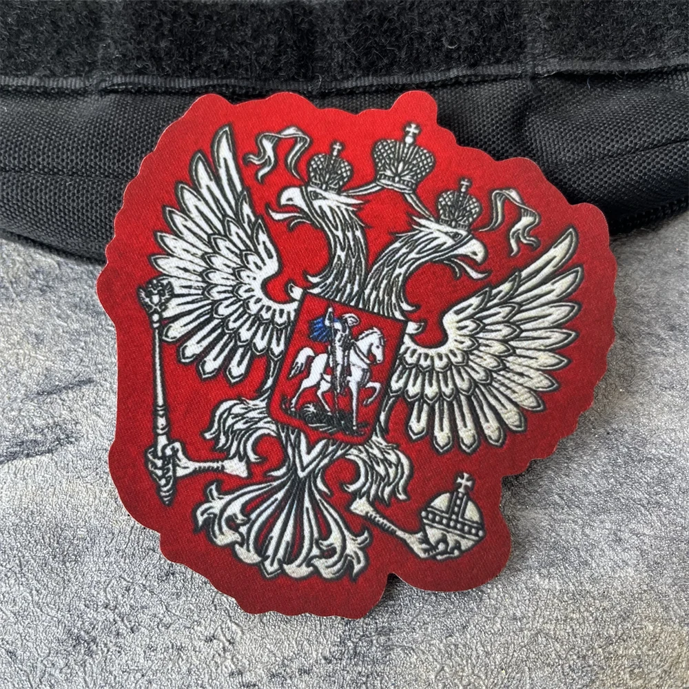 Chevron Jacquard Zedo mit dem Emblem Russlands Moral Taktischer Aufnäher, bedruckte Klett-Aufnäher, Kleidung, Rucksack-Aufkleber
