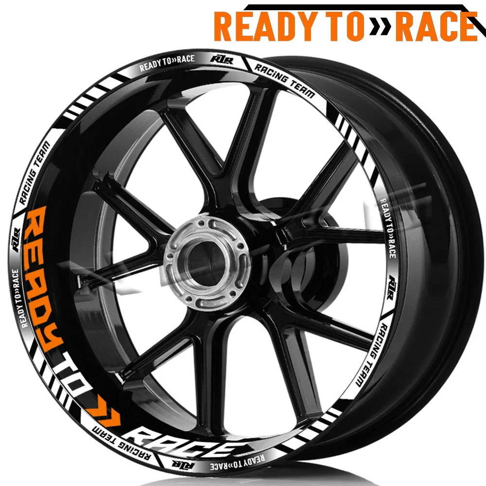 For KTM Duke 390/690/790/890/1290 Motorcycle Wheel Rim Stripe Sticker Decal Reflective 17 Inch Tape Waterproof Accessories