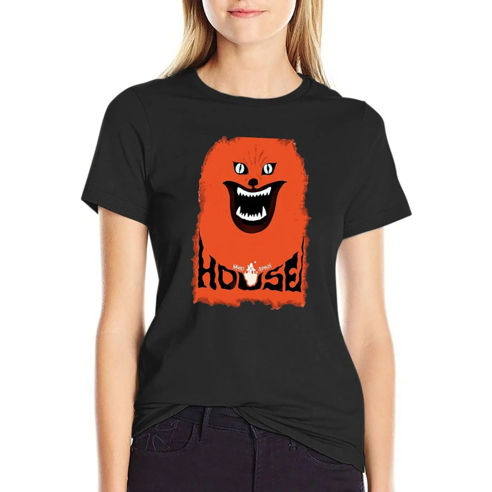 

Hausu (ハウス) Retro Japanese Horror Movie T-shirt Blouse tops rock and roll t shirts for Women