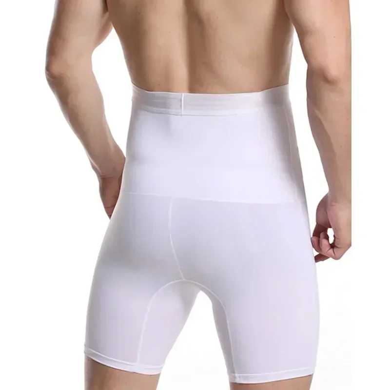 

High Belly Waist Boxer Briefs Tummy Control Underwear Modeling Pants Shaper Slimming Abdomen Men Shorts Seamless Shapewear Body