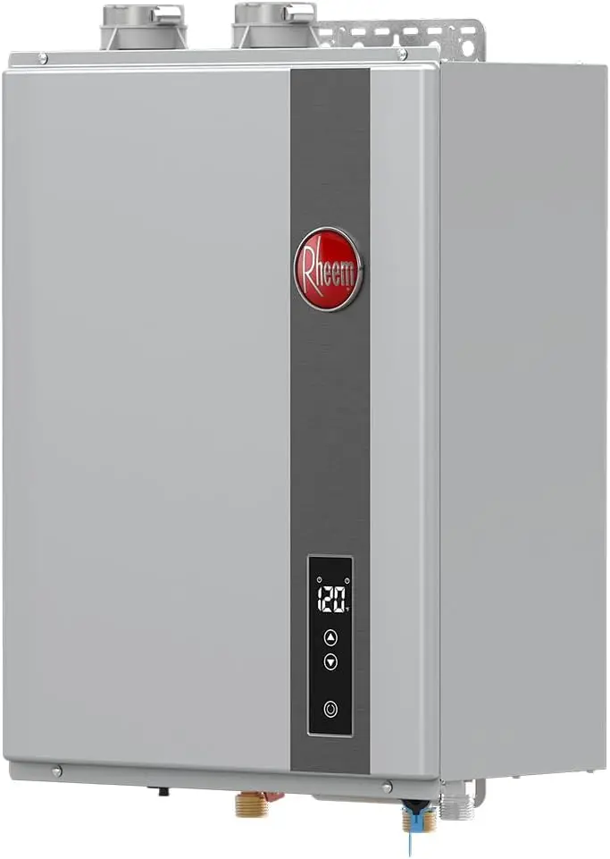 RTGH-95DVLN-3 RTGH Series 9.5 GPM 199,900 BTU 120 Volt Residential Indoor Natural Gas Tankless Water Heater Stainless Steel