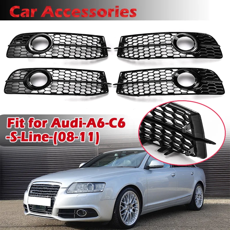 RhymingCarFogLampFrameFrontBumperLowerGrillGrillesBezelCover