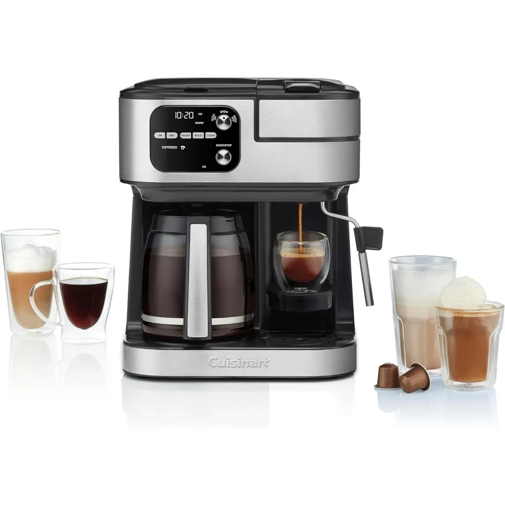 Coffee Maker Barista System, Coffee Center 4-In-1 Machine, Single-Serve Coffee, Espresso & Nespresso Capsule Compatible