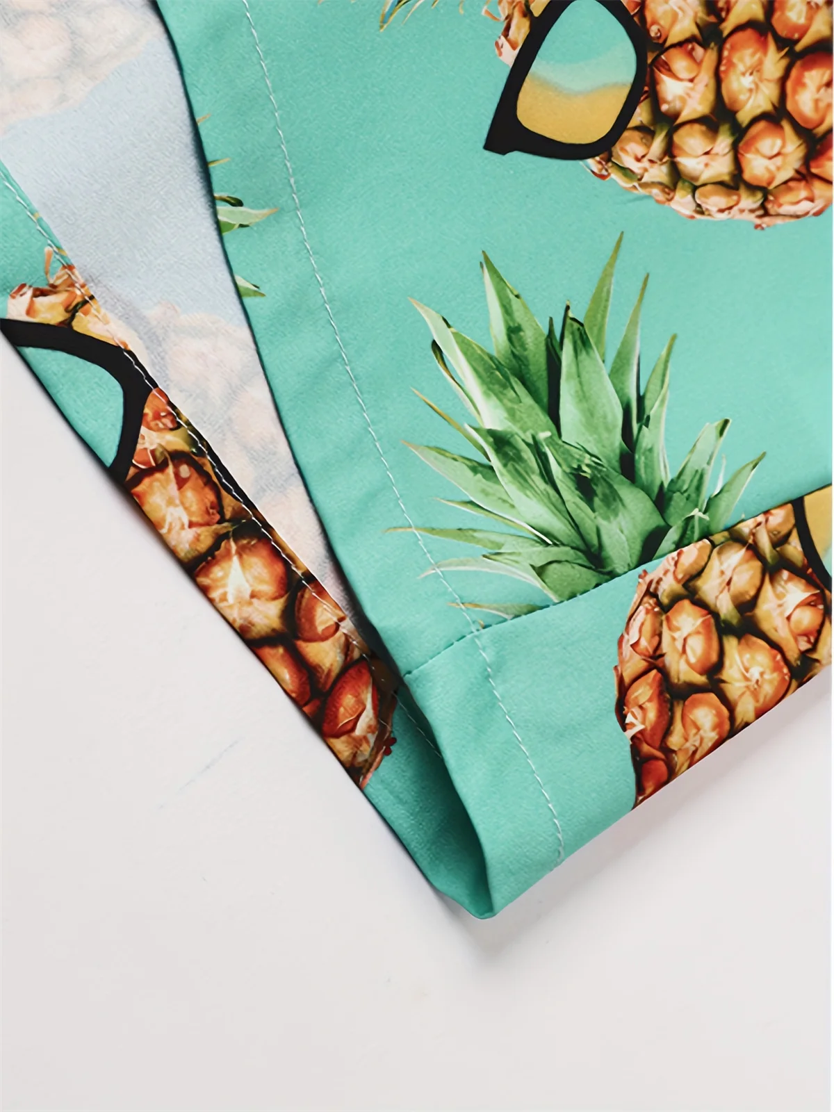 Boy's Shirt Pineapple Pattern Hawaii Shirt Boy Short Sleeve Casual Clothes Button up Loose Breathable Tops Summer Holiday boys shirts