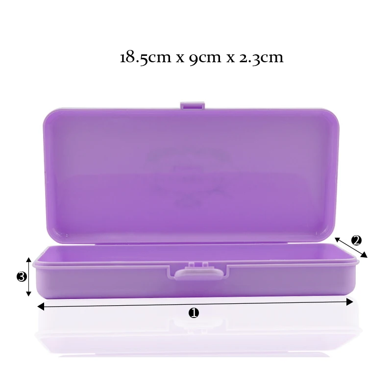 Kunststoff Rechteck Nail Art Aufbewahrungsbox Organizer zum Polieren Datei Puffer Stift Pinsel Fall Zeichenwerkzeug Container – Detail 3