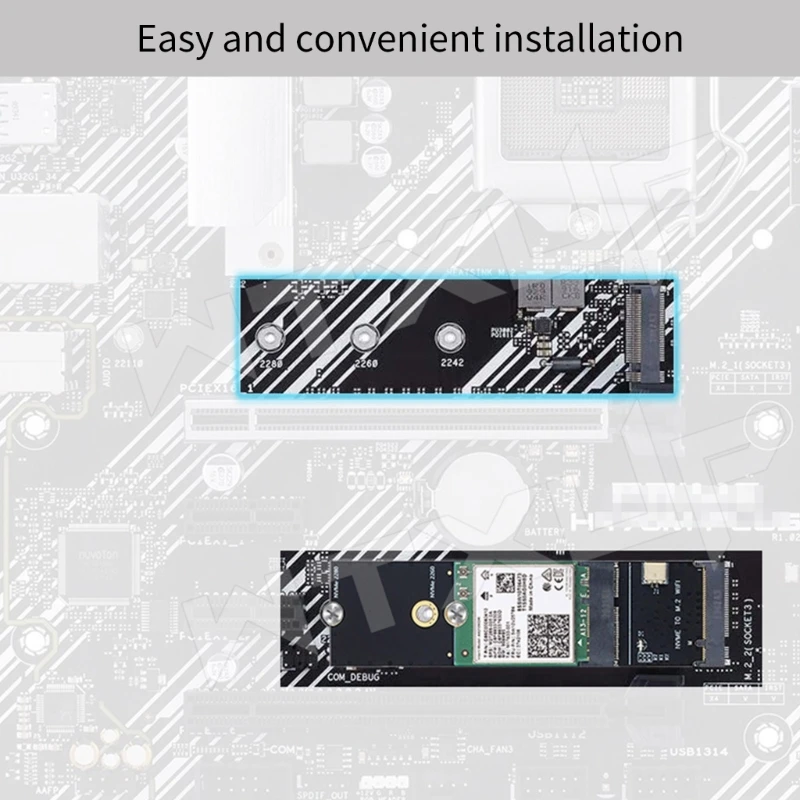 NVME to WIFI Adapter Card Supports A+E Key and Ekey NGFF PCIE Wireless NetworkCard - 5