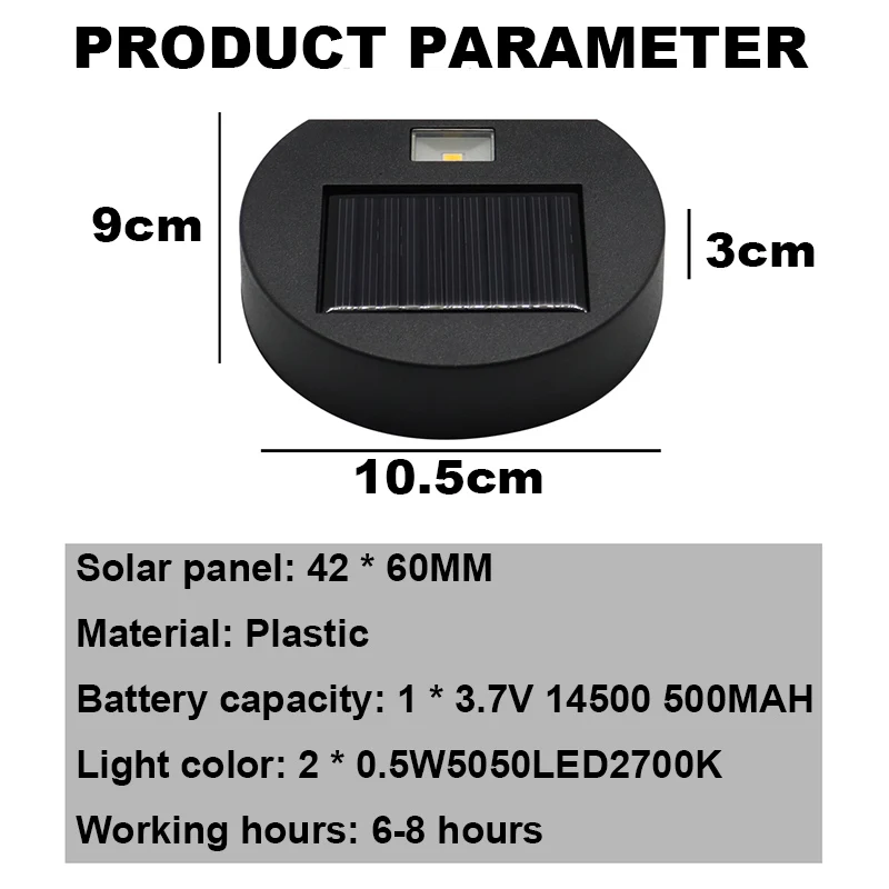 Solar Wall Lights Up and Down Solar Fence Lights Outdoor Waterproof LED for Wall Fence Garden Front Porch