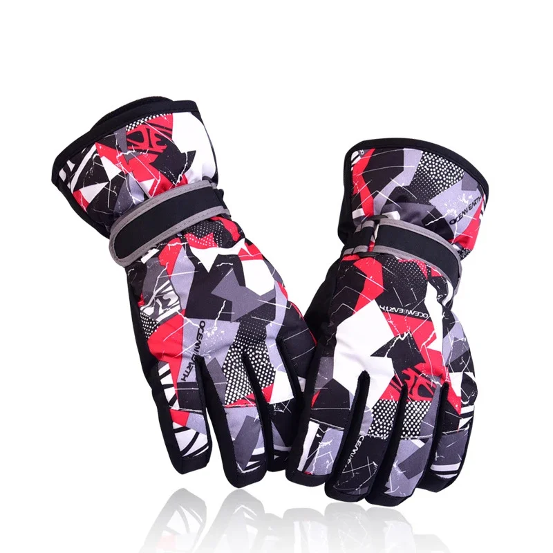Warm Man Snow Mittens Mountain Sport Boy Glove Fleece Women Ski Gloves Winter Waterproof Skiers Mitten Snowboard Clothes
