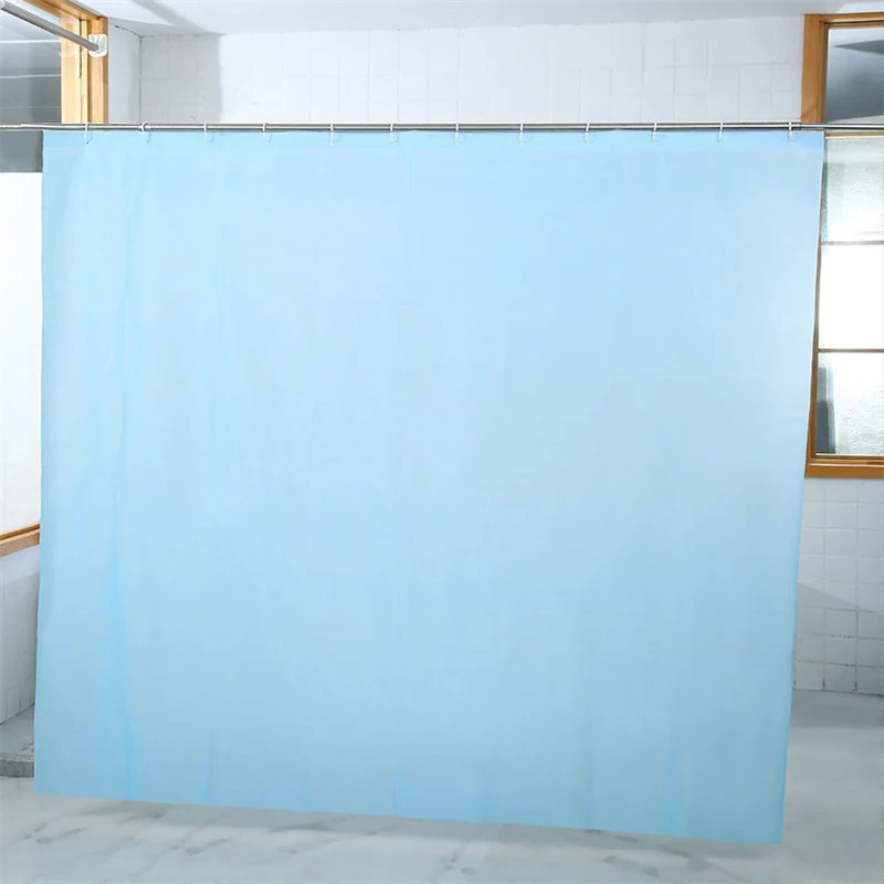PEVA Bathroom Shower Curtain With Hooks 180x180cm Waterproof Thickening Bath Curtain Home Solid Shower Accessories