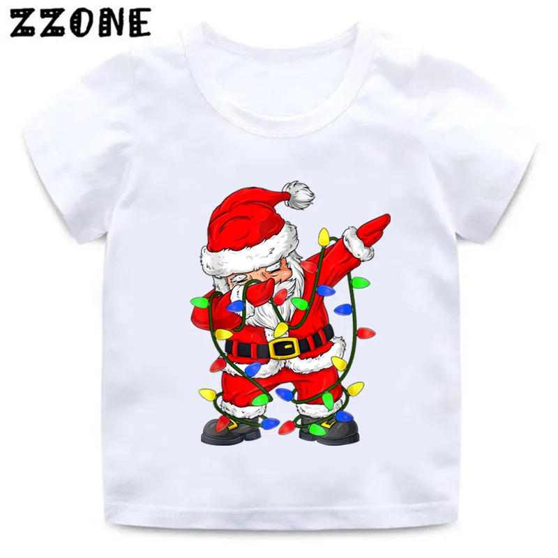 

Hot Sale Dabbing Santa Merry Christmas Print Cartoon Kids T-Shirts Cute Baby Girls Clothes Boys T shirt Children Tops,HKP5112
