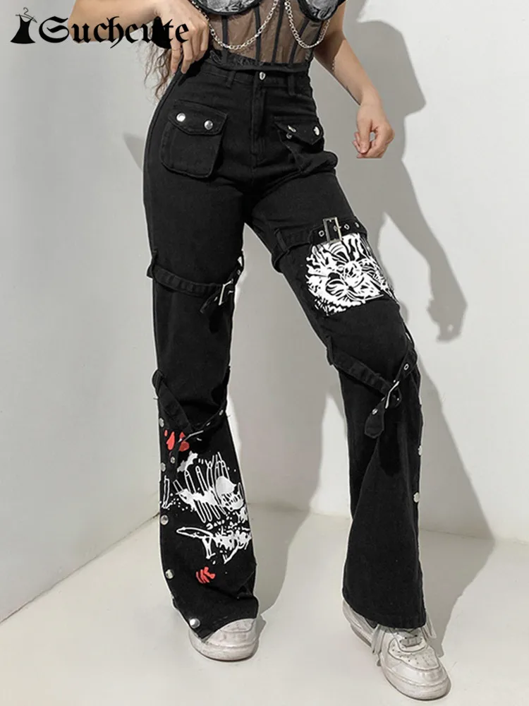 Suchcute Gothic Bandage Women Baggy 