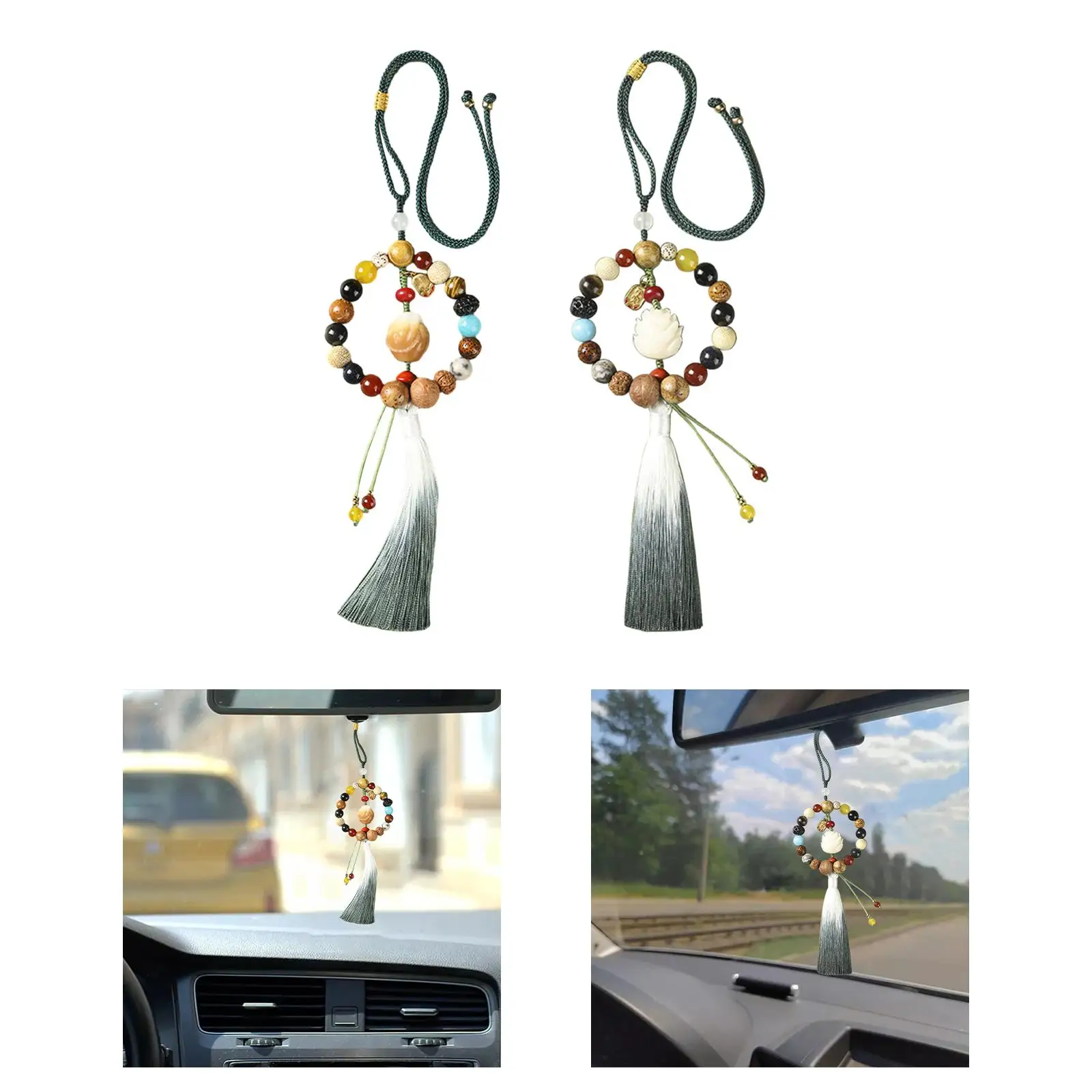 Rearview Mirror Charm Traditional Truck Car Pendant for Men Teens Gift