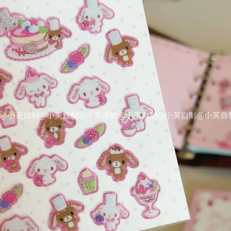 1/4pcs Kawaii Sugarbunnies 3d 버블 스티커 사쿠라 크리 에이 티브 소녀의 Diy 전화 케이스 카메라 장식 어린이 보상 장난감