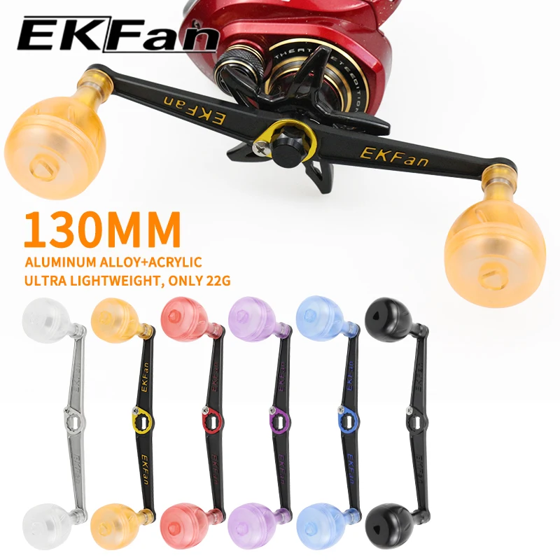 EKFan 130MM Ultraleichte Legierung Griffe 22G Acryl Knöpfe Für 8x5MM 7x4MM Löcher Tropf Angelrolle Bast Casting Rollen Rad Teile – Detail 2