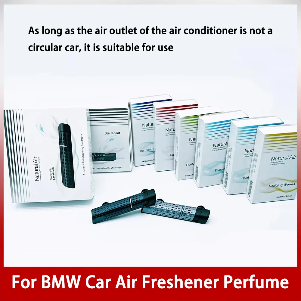 Für BMW Auto-Lufterfrischer Parfüm Original Luftauslass-Aromatherapie-Clip Auto-Innenraum-Zubehör Festes Parfüm 5 Düfte
