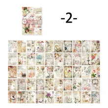  Mr. Paper 8 Style 100pcs/book Vintage Message Material Paper Creative Flower Character Hand Account Decorative Memo Pad 