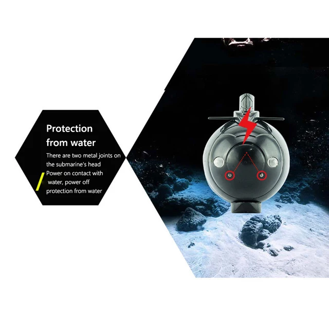 2.4G Electric 6 Channels Mini Playing Water Wireless Remote Control Diving Boat Model Children Nuclear Submarine Boat Toy Gift 5