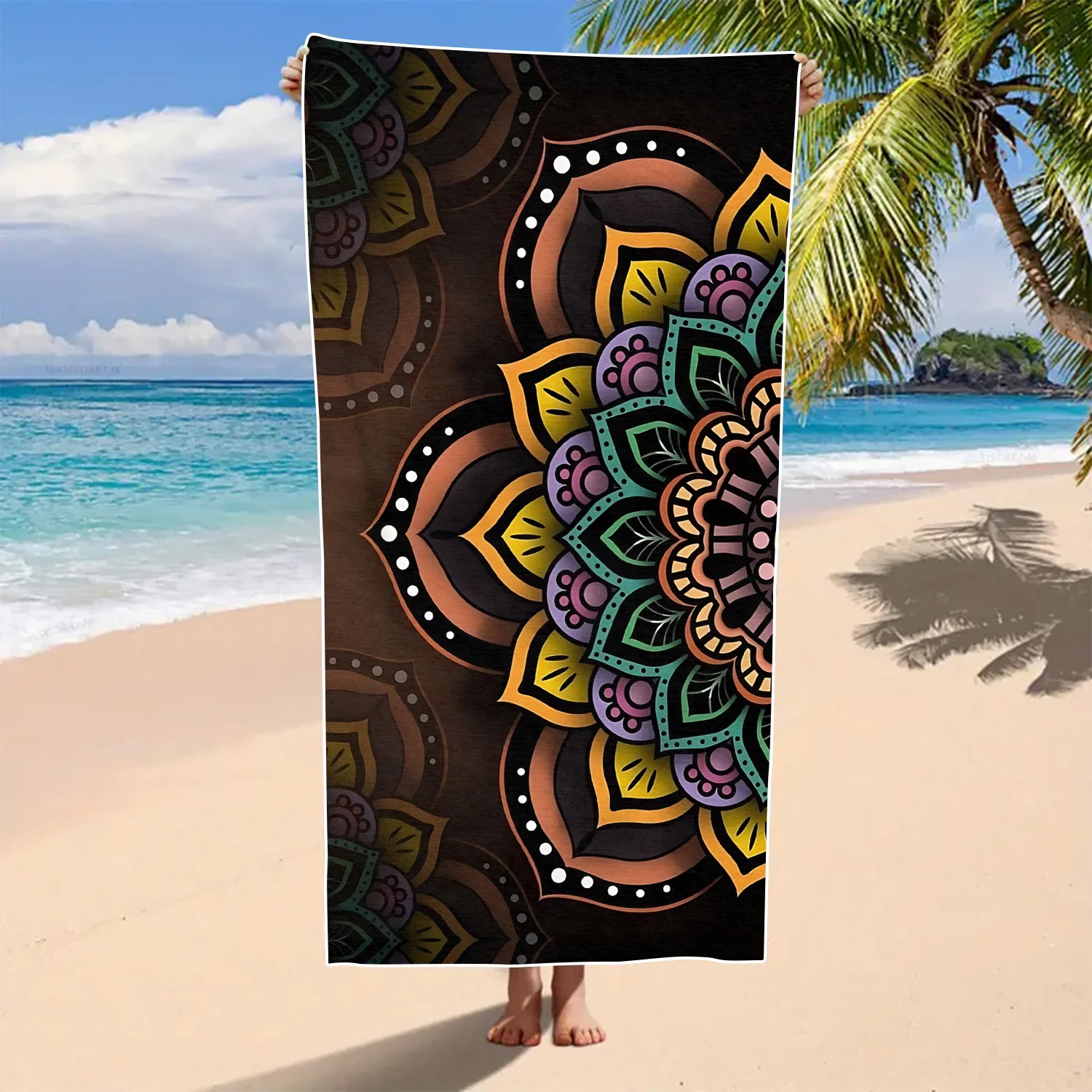 Boho Mandala Beach & Yoga Blanket 1