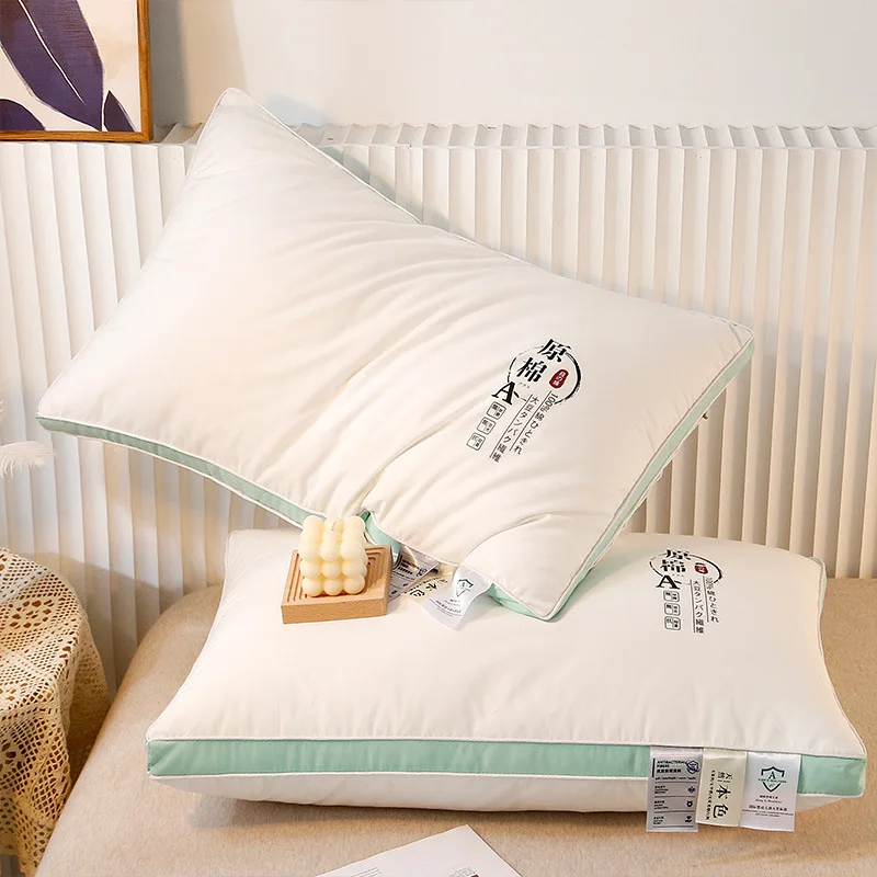 

Class A Raw Cotton Double Sided Soy Pillow, Suitable for Side Back and Abdominal Sleep, Soft Supporting Triangular Pillow