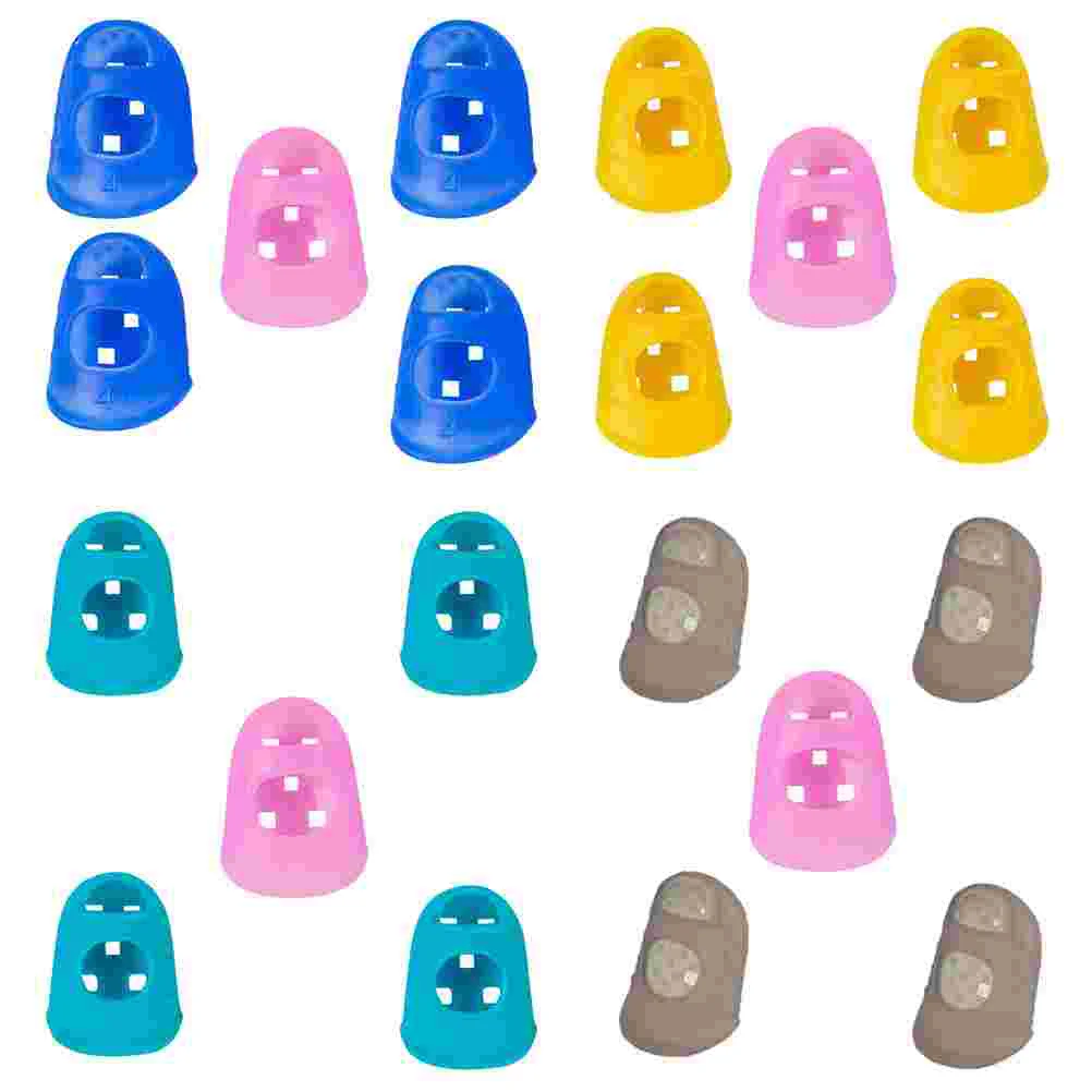 

50 Pcs Bass Picks Guitar Finger Cots Caps Protector Playing Cover Fingertip Guard