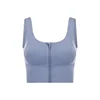 Lemon Front Zipper Full Coverage Running Workout Gym Bras Women Shockproof Naked Feel Fitness Training Sports Bra Crop Tops Vest 6