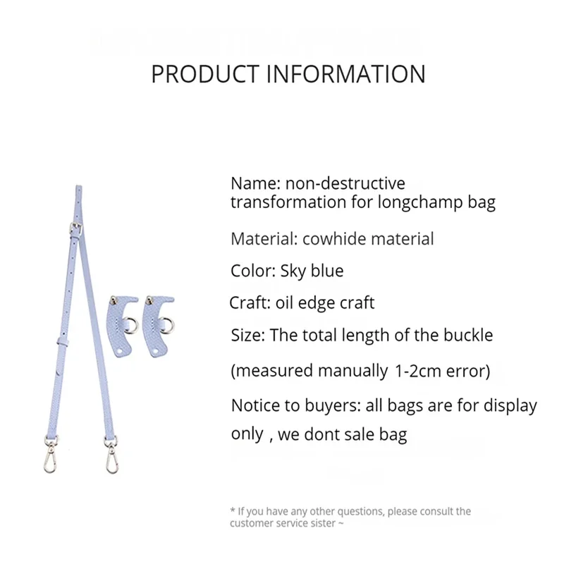 Shoulder Strap And Buckle For Longchamp Mini Bag Handbag Transforming Crossbody Backpack Straps DIY Modification Accessories