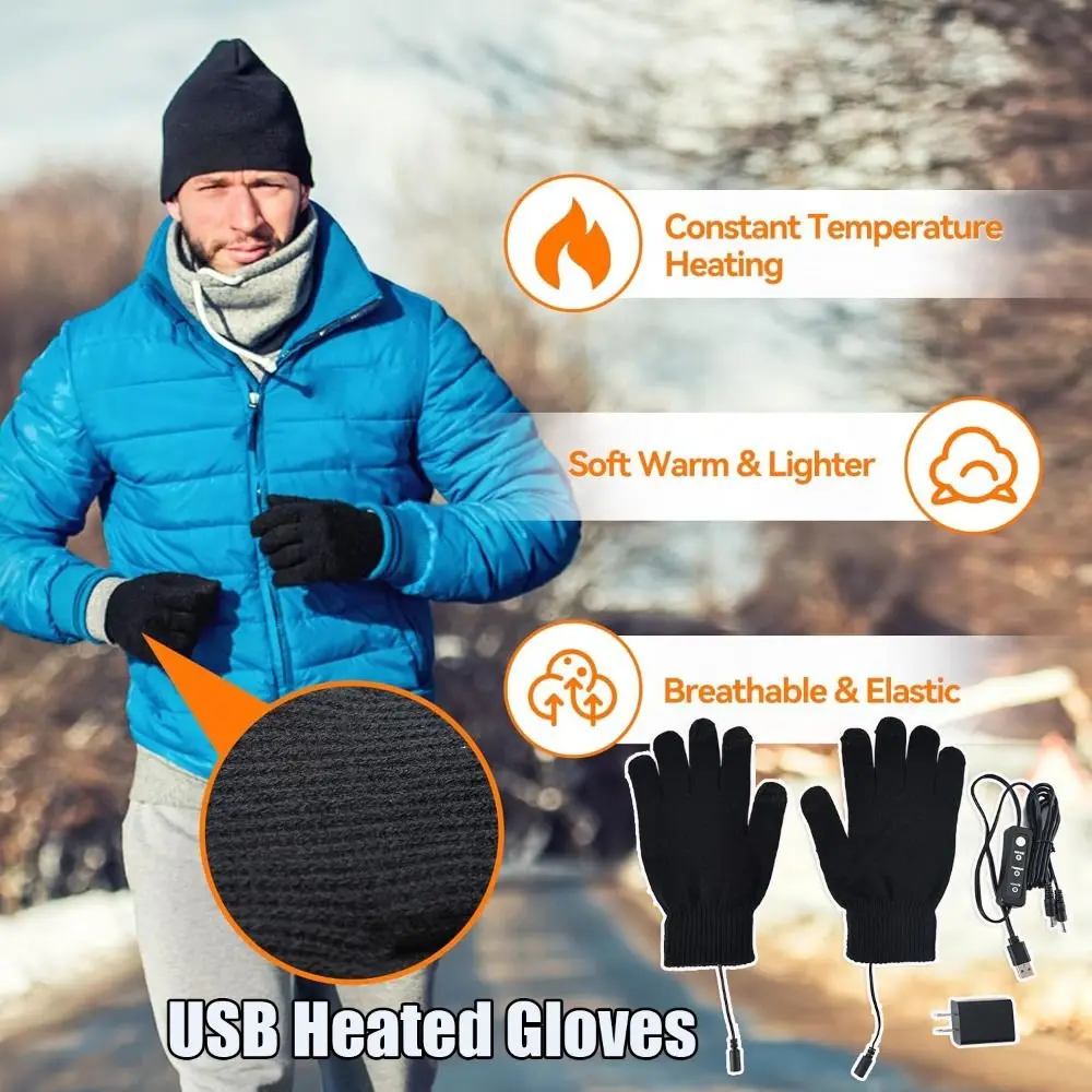 Washable Winter Heated Gloves for Indoor Outdoor Use
