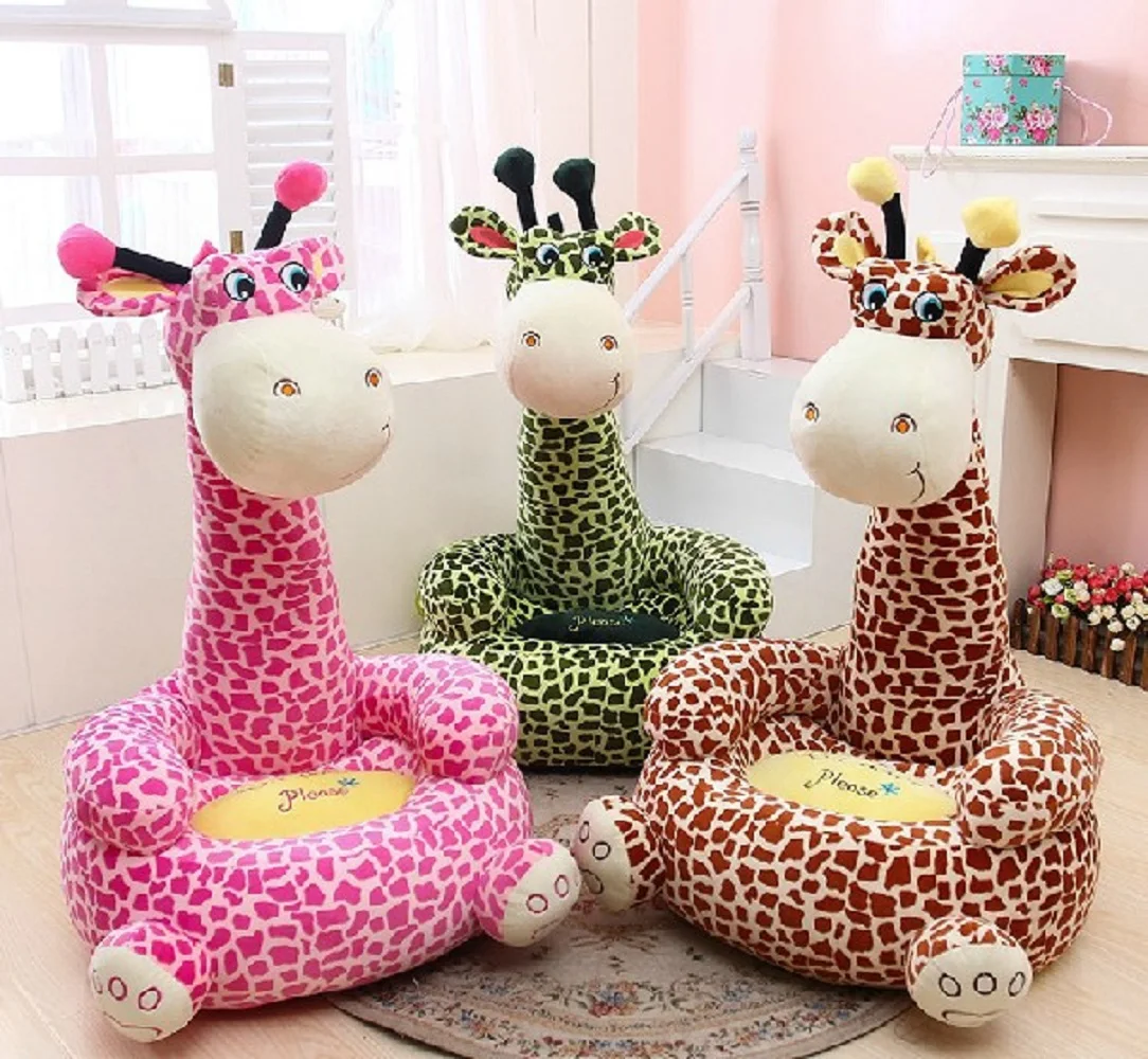 

plush giraffe sofa toy big lovely plush cartoon giraffe sofa doll gift about 75x50cm 0019