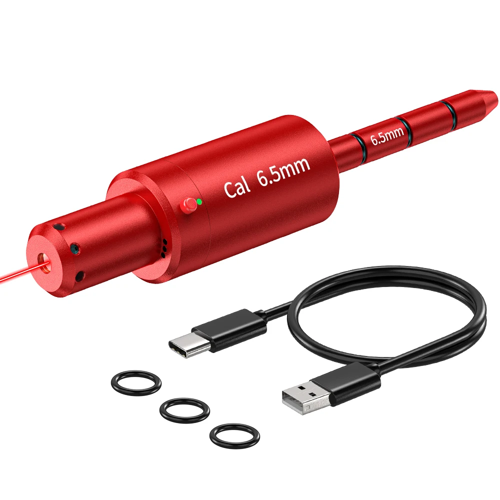 6.5MM Dual-Purpose Magnetic Suction Laser Training Bullet Red Dot Dry Powder Laser Training Ammunition for Gun Practice
