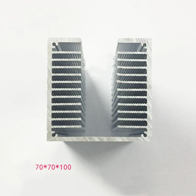 

High power tube aluminum heat sink 70*70*100mm U-type dense tooth triode cooling aluminum profile air cooled radiator IC MOS