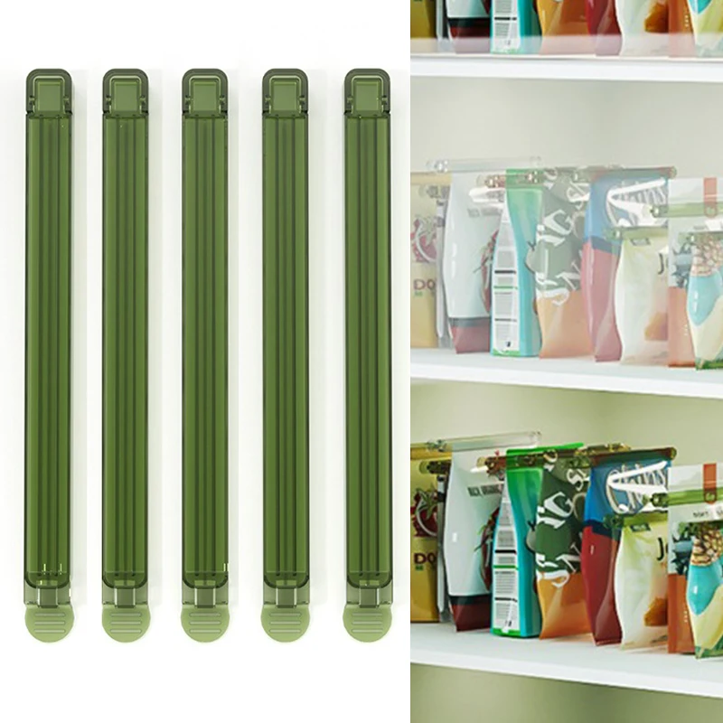 

5Pcs/Set Portable Kitchen Tool Bag Clips Mini Vacuum Sealing Clamp Househould Snack Storage Bag Sealer Tool
