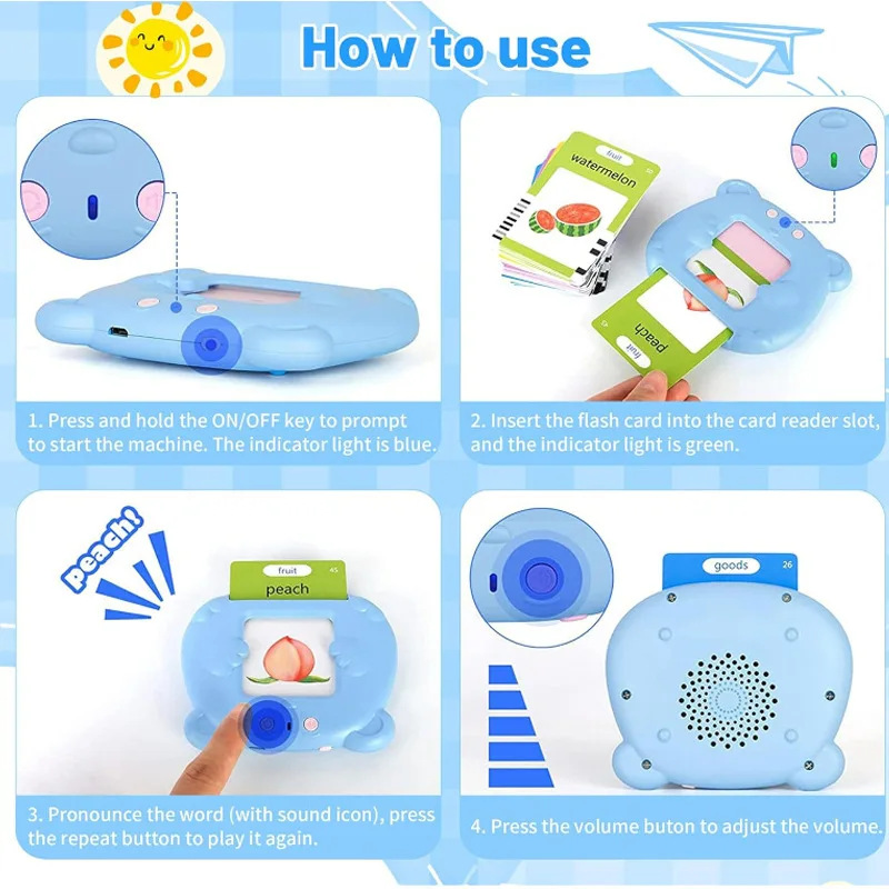 Children's puzzle learning machine flash card insertion machine speaking teaching card reading machine English textbook learning 2