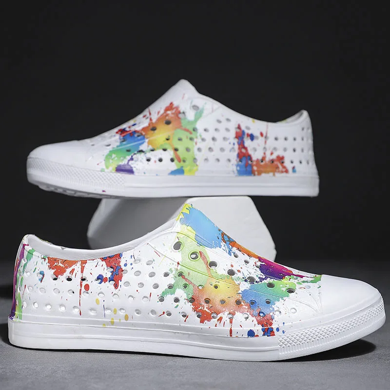 

New Fashion Mens Sandals Colorful Casual Shoes Mans Slippers Ourdoor Indoor Designed Personality Male Footwear Summer Non-slip
