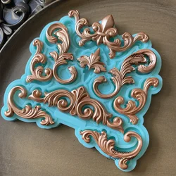 Relief Silicone Epoxy Resin Plaster Mould for Cake Decorating and DIY Creations (Grey color)