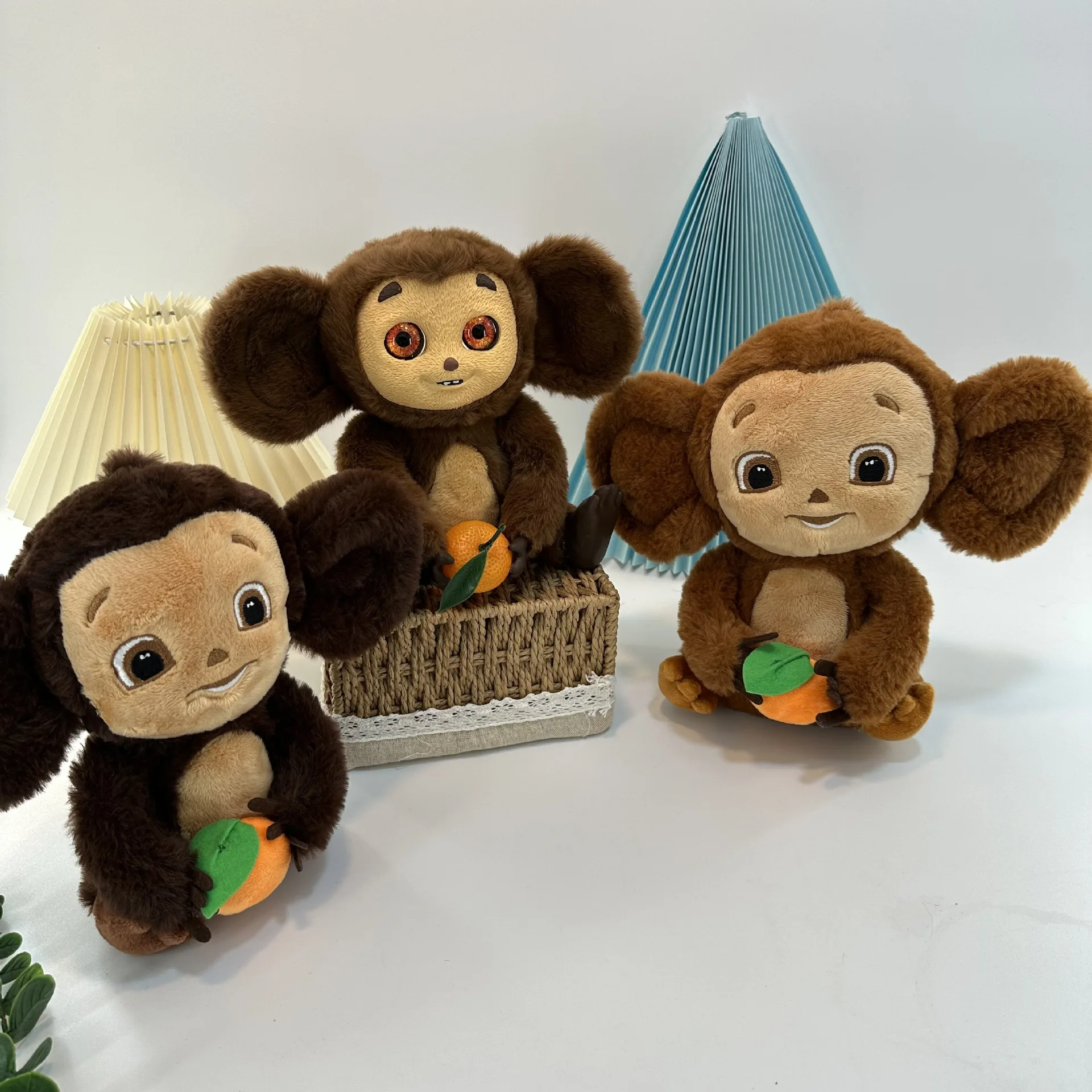 Cheburashka Monkey Keychain Plush Toy Cosplay 2023 Russia Movie Big Eyes  Monkey Kid Doll For Children Birthday Gift Costume Prop - AliExpress