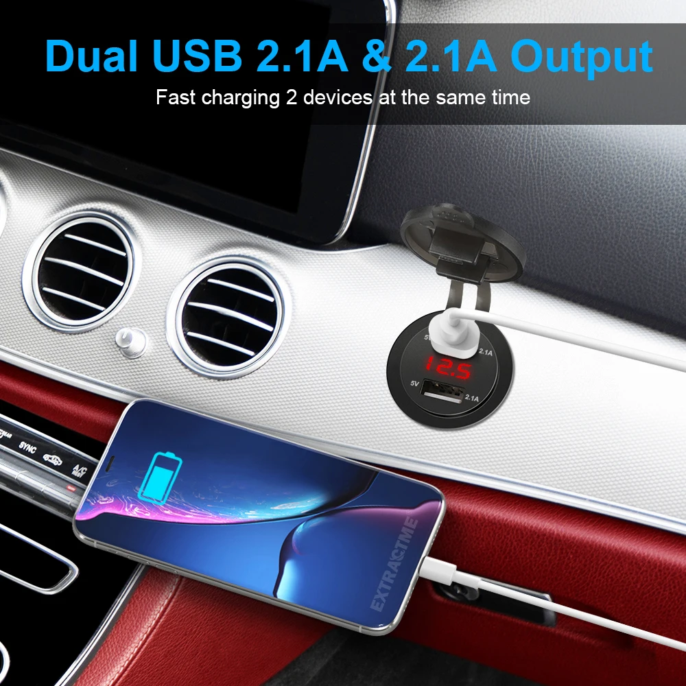 Extractme  USB Ʈ   , LED а,    , 12 V, 24V, 5V, 4.2A
